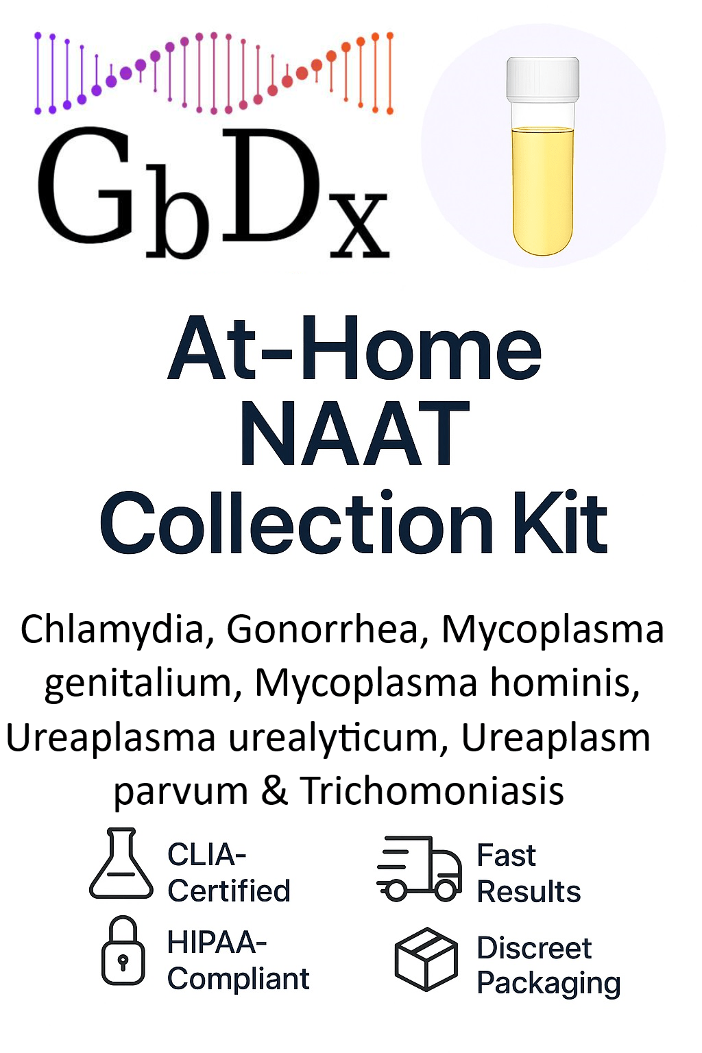 Home Health Screening Collection kit by FVU for 7 Pathogens - sized for mobile devices