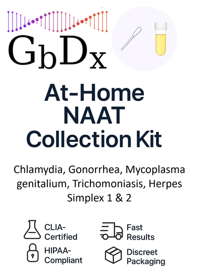 At - Home Screening Test for Chlamydia, Gonorrhea, M. genitalium, Trichomoniasis, and Herpes by Swab and first void Urine - Genome - Based Diagnostics