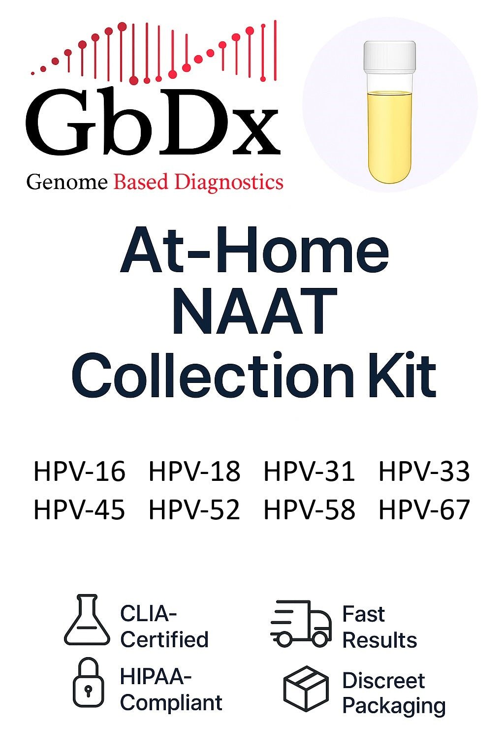 At - Home HPV 8 - Strain Test (Women Only) - Genome - Based Diagnostics